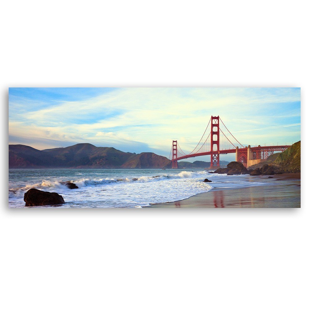 Emaga Obraz na płótnie, Golden Gate Bridge Most - 90x30